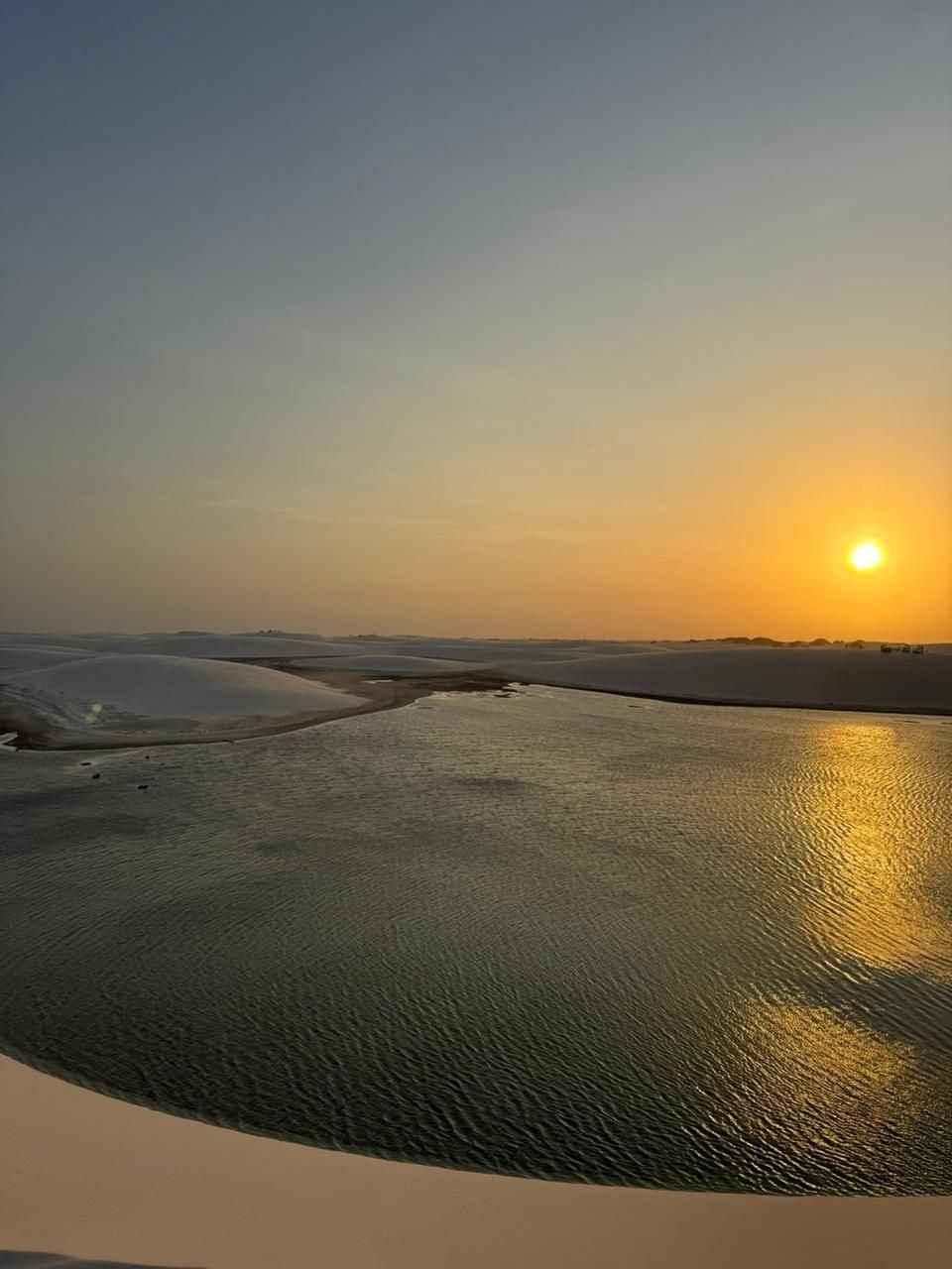 Lençóis Maranhenses sunset lagoon