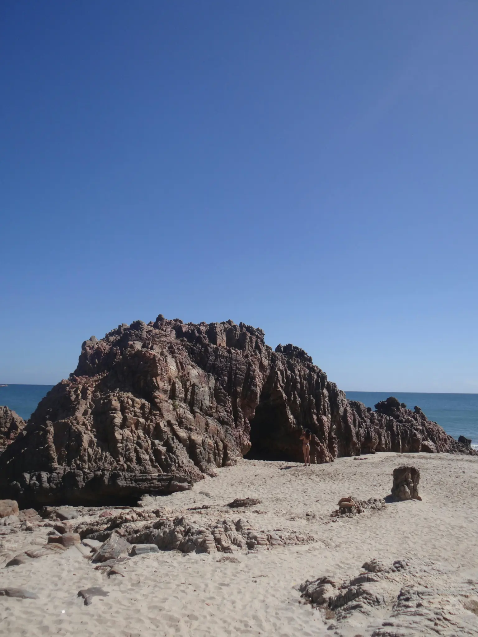 Natural rock arch on the coast of Ceará
